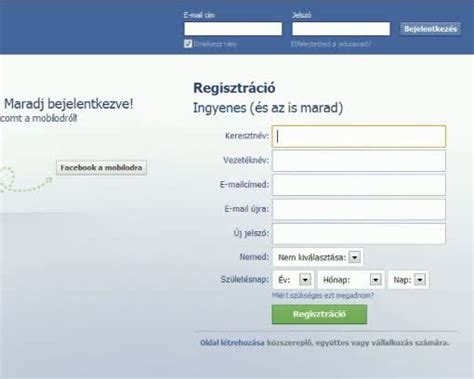 Facebook tipp: Regisztráció és első belépés a közösségi oldalra.